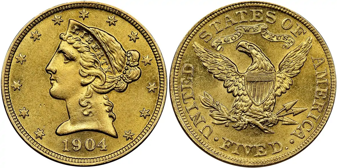 Counterfeit-Detection:-1904-Gold-Coronet-Half-Eagle