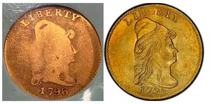 Counterfeit-Detection:-1796-Capped-Bust-Quarter-Eagle-Gold-No-Stars