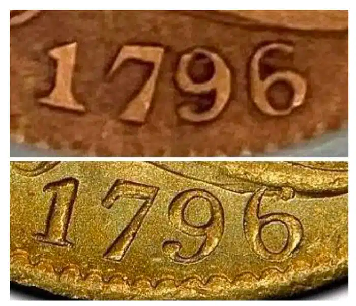 Counterfeit-Detection:-1796-Capped-Bust-Quarter-Eagle-Gold-No-Stars