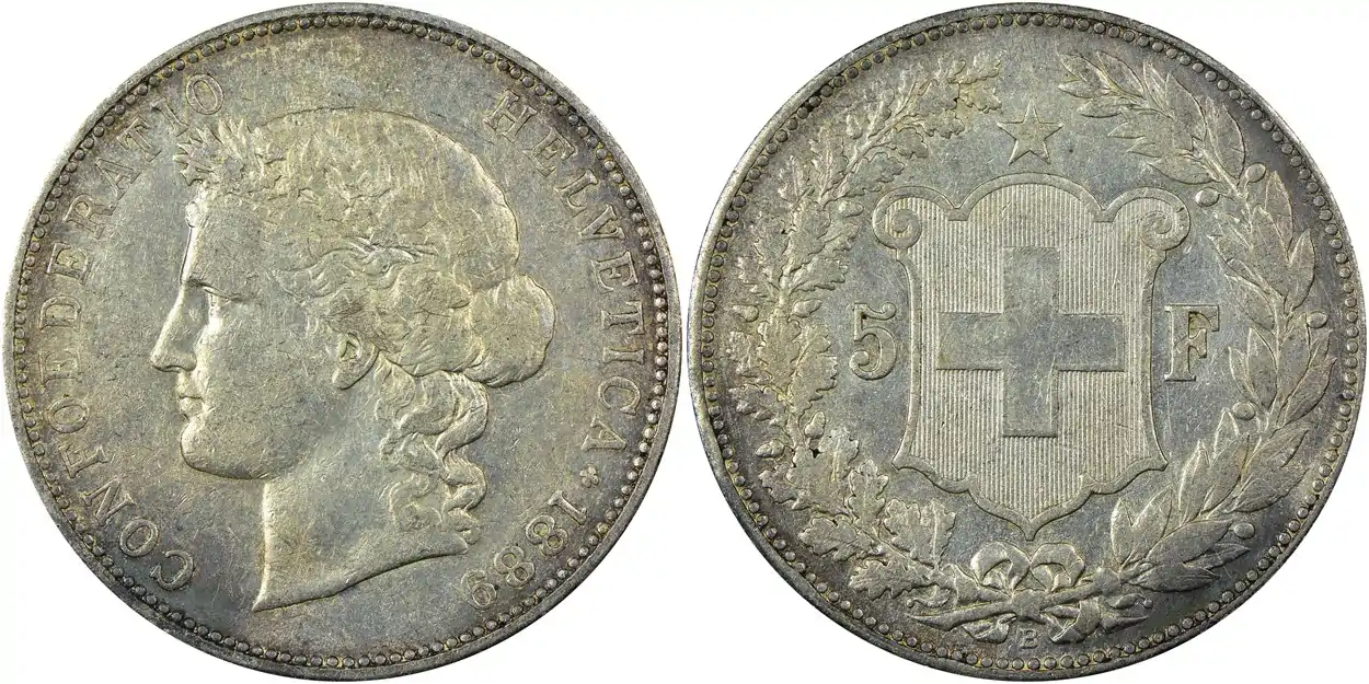 Counterfeit-Detection:-1889-B-Switzerland-5-Francs