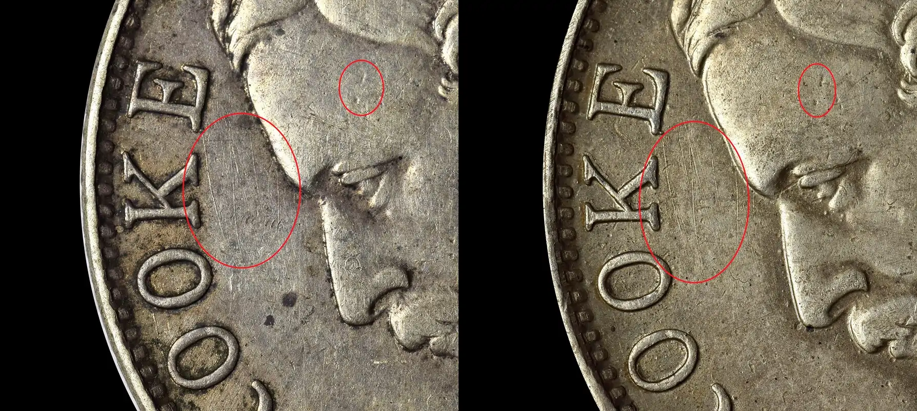 Counterfeit-Detection:-1900-H-And-1906-H-Sarawak-Malaysia-50-Cents