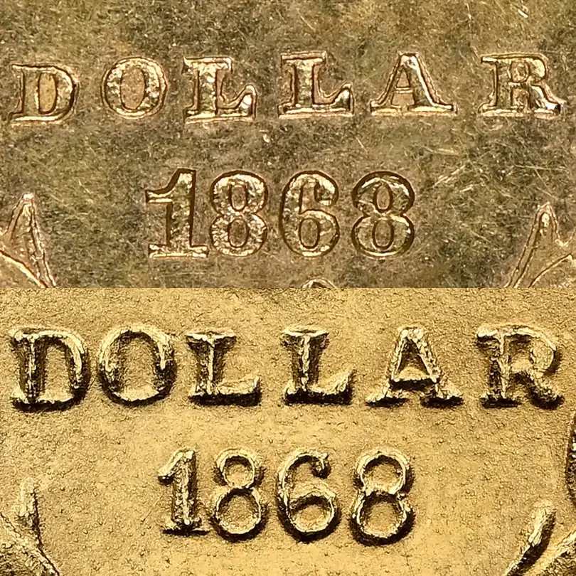 Counterfeit-Detection:-1868-Gold-Indian-Princess-Dollar