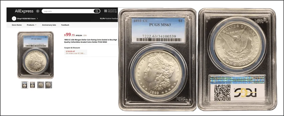 Counterfeit-Detection:-1893-CC-Morgan-Dollar-Counterfeit---Not-PCGS