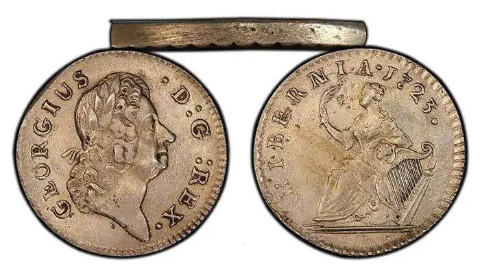 Counterfeit-Detection:-1723-Silver-D:g-Rex-Hibernia-Struck-Counterfeit