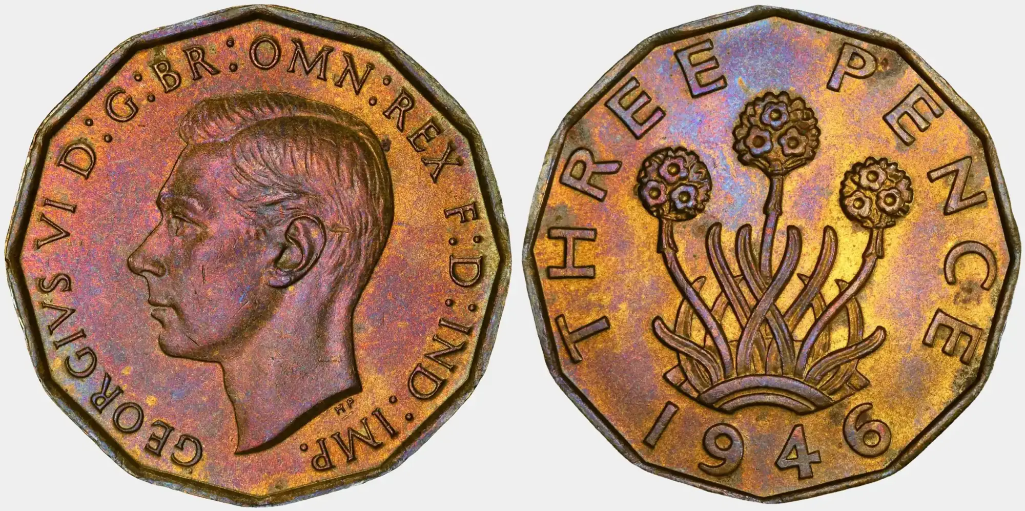 1946-Great-Britain-Threepence-PCGS-MS-65-S-4112