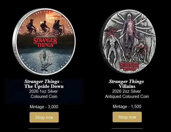 Perth-Mint-New-Release:--Stranger-Things,-The-Upside-Down,-And-Villians-Silver-Coins