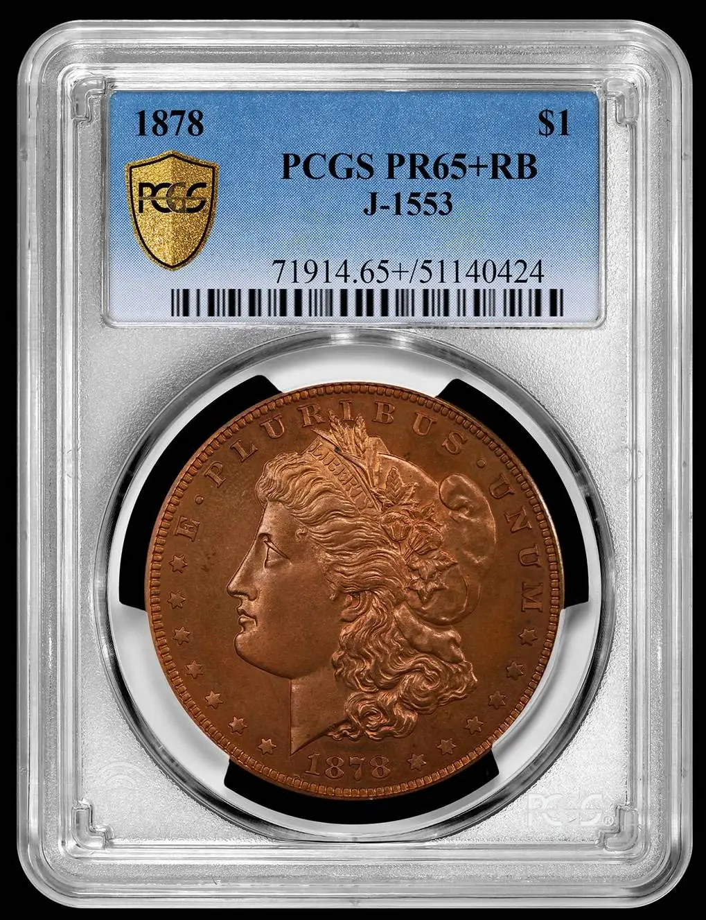 1878-Morgan-Dollar-Pattern-In-Copper-J-1553-PCGS-PR-65+RB