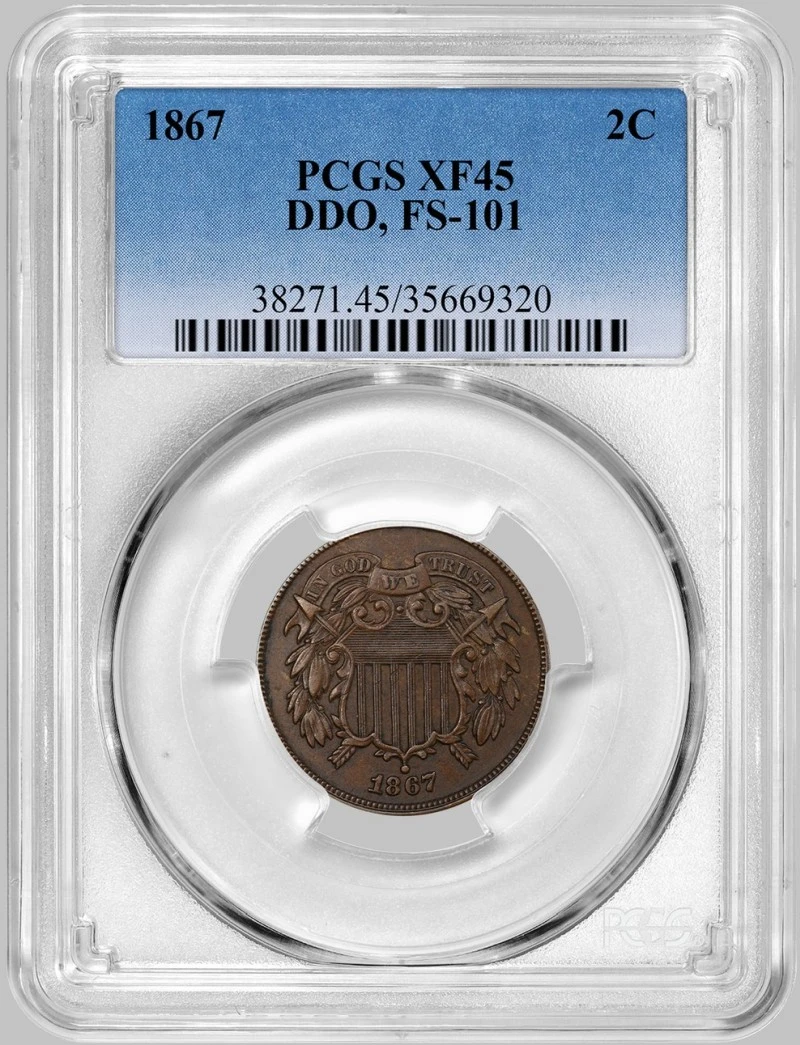 1867-Two-Cent-DDO-FS-101-PCGS-XF45BN