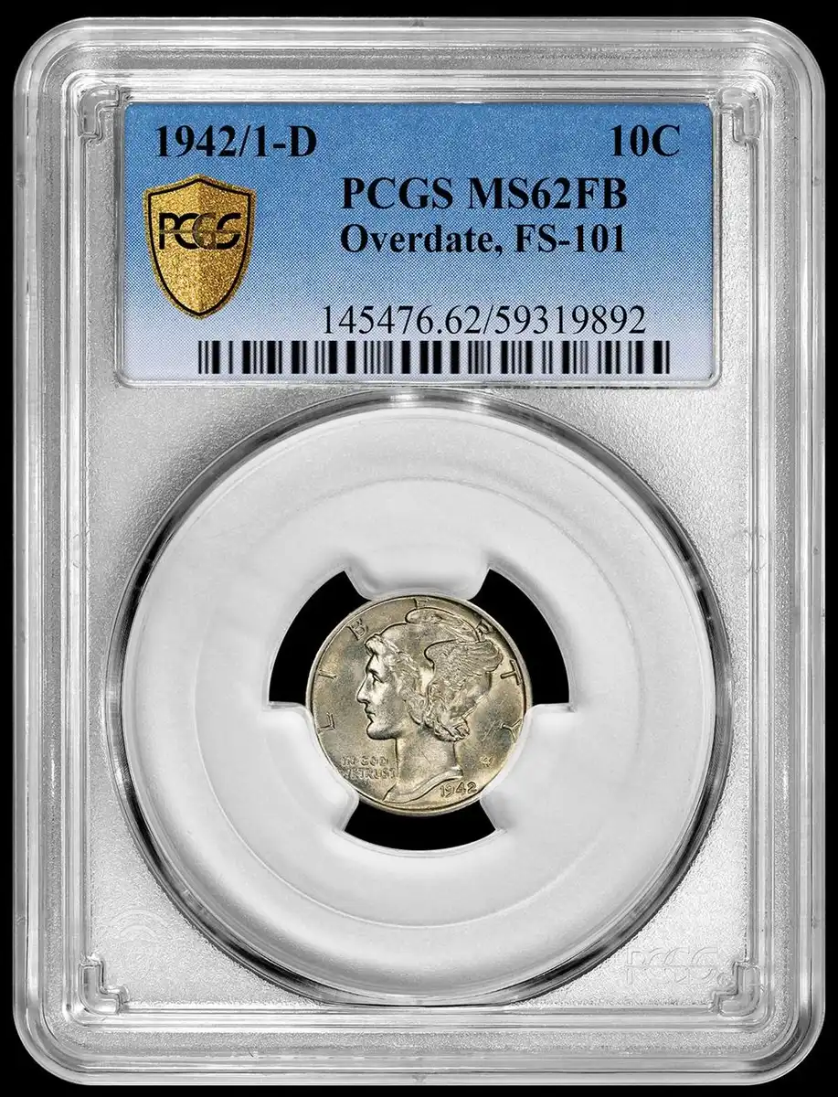 1942/1-D-Mercury-Dime,-PCGS-MS-62FB-Full-Bands