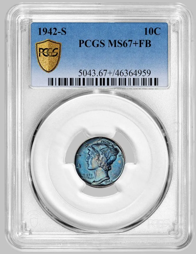 1942-S-Mercury-Dime,-Full-Bands,-PCGS-MS-67+FB