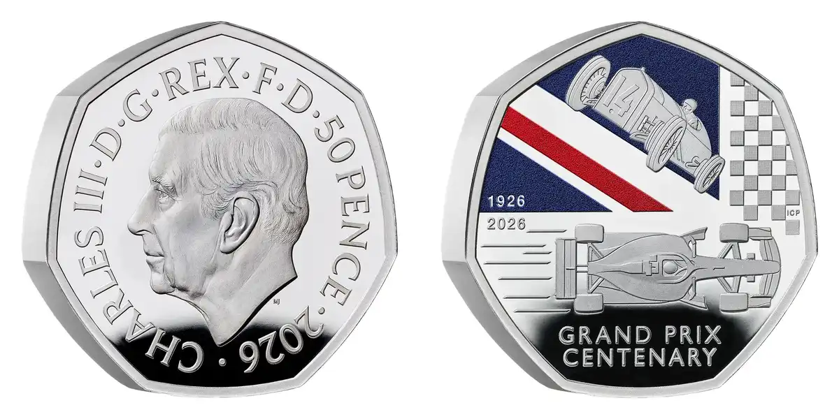 Minting-Motorsport-History:-Royal-Mint-Unveils-50p-Marking-100-Years-Of-The-Grand-Prix-In-Britain