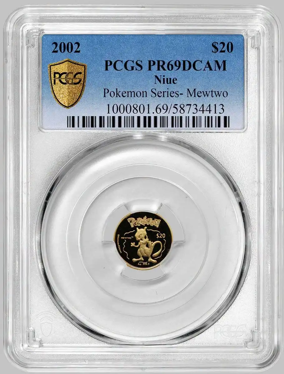 2002-Niue-Gold-$20-Pokeman-Series-Mewtwo,-PCGS-PR-69-DCAM