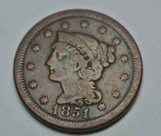 1851-Large-Cent-For-Grading