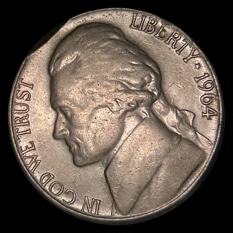 1964-D-Jefferson-Nickel-Clipped-Planchet.