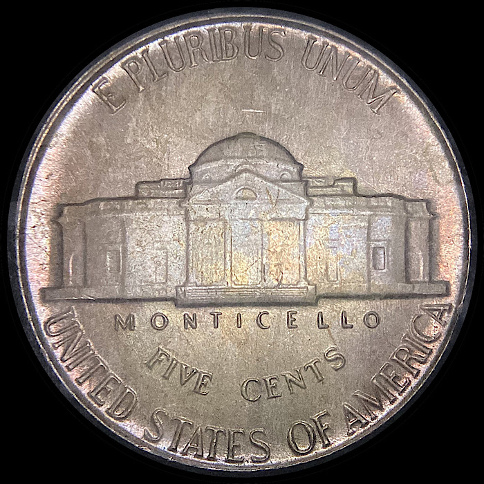 1956-Jefferson-Nickel-With-Odd-Toning.