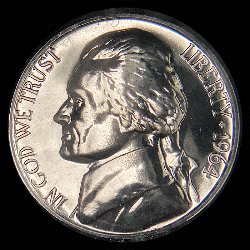 1964-Jefferson-Proof-Nickel-With-Minor-DDR.
