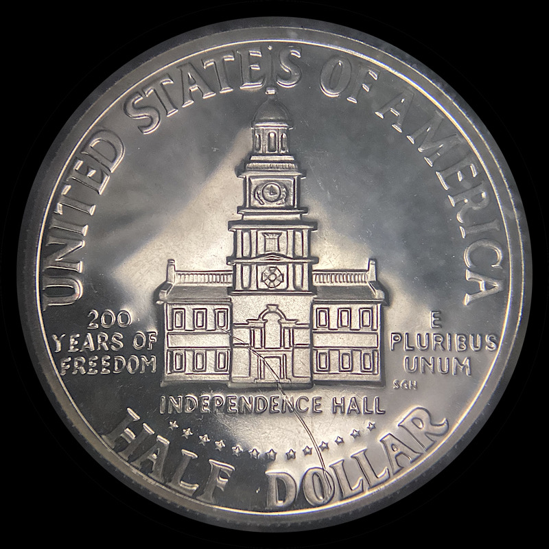 1976-S-Kennedy-Bicentennial-Proof:-Strike-Through-Or-Scratch?