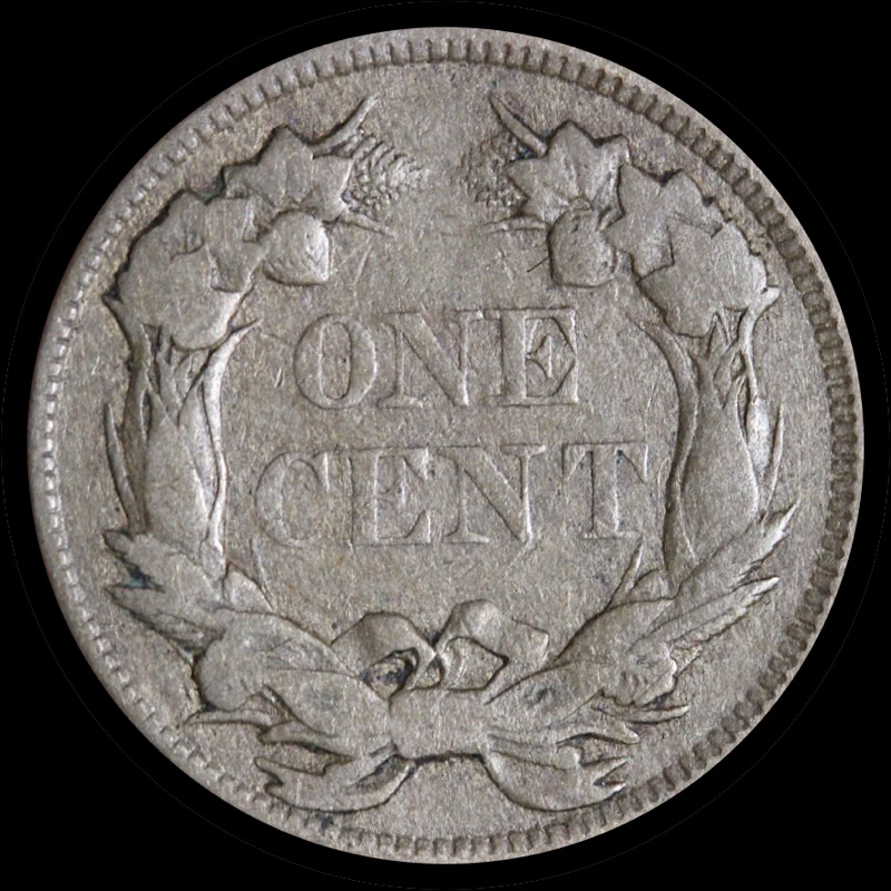 1857-Flying-Eagle-Cent,-Mule-Die-Clash-With-Quarter-Snow-8,-FS-901.