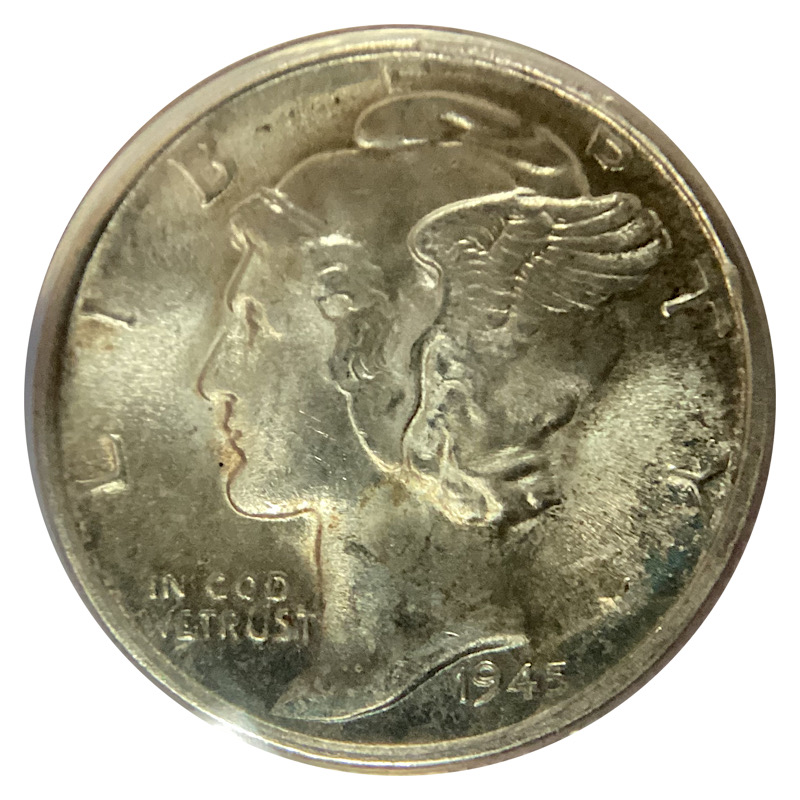 1945-S-Mercury-Dime,-Inverted-S-Fs-504-In-ANACS-MS-64-Slab.