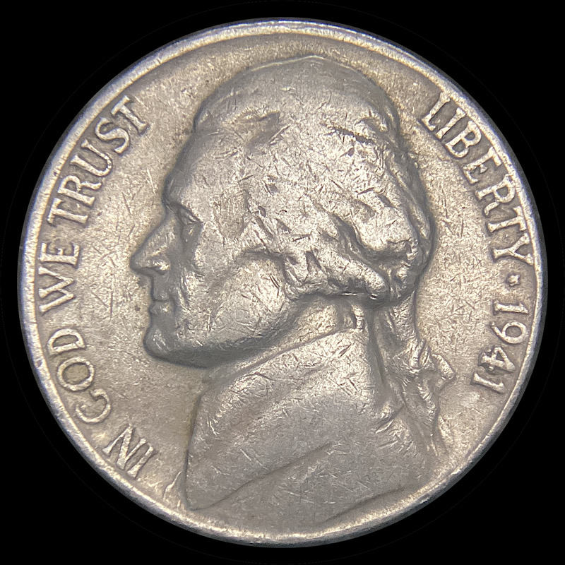 Heavily-Circulated-1941-S-Nickel,-Large-S/S-RPM-002-Fs-502.