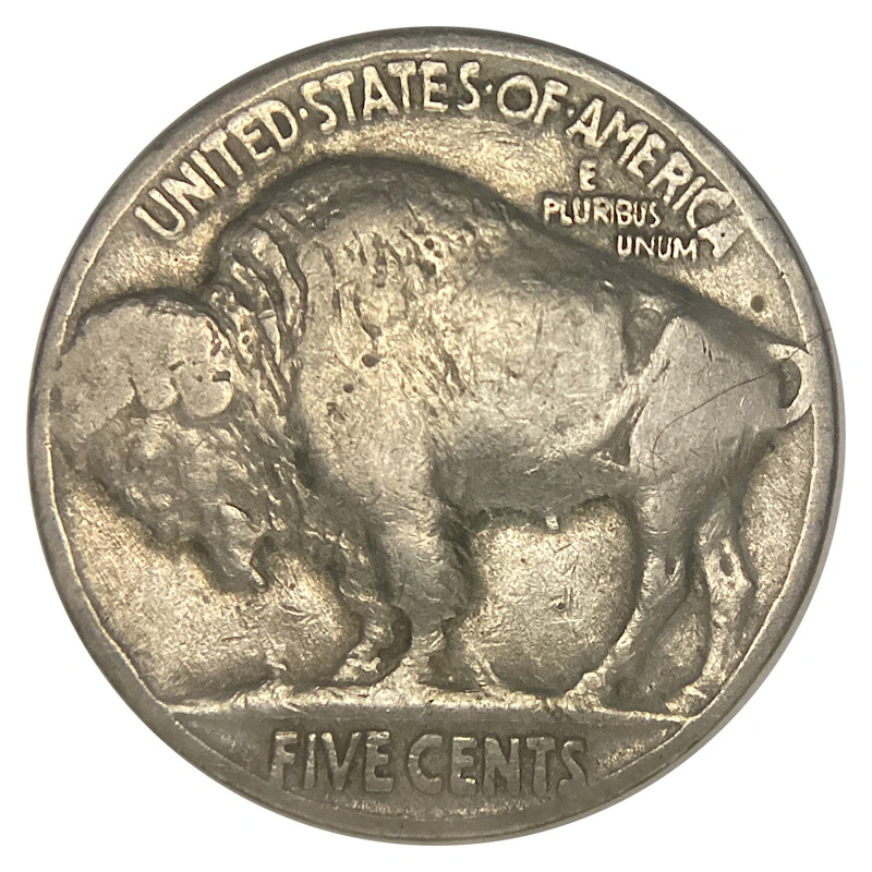Unusual-1935-Buffalo-Nickel-Reverse:-Smooshed,-Poor-Metal-Flow,-DDR?