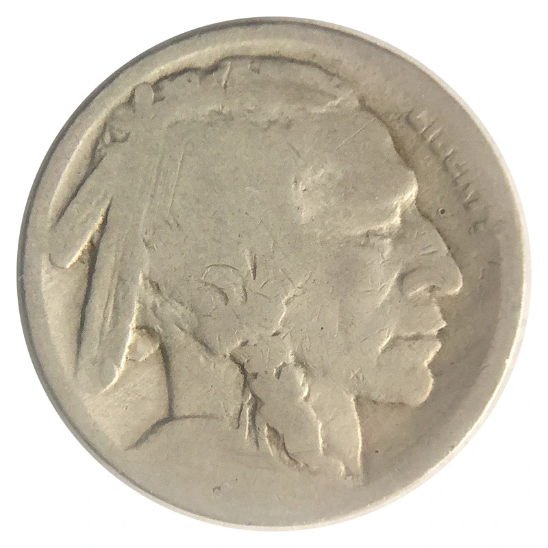 Buffalo-Nickel:-Working-On-A-Dateless-Nickel-With-Weak-Acid.