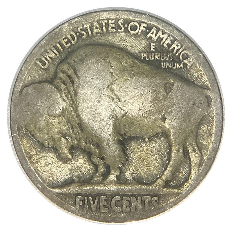 Buffalo-Nickel:-Working-On-A-Dateless-Nickel-With-Weak-Acid.