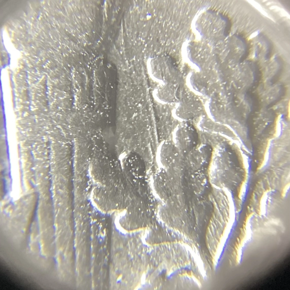 1993-P-Dime-With-Deep-Scratches,-Maybe-Feeder-Finger-Damage?