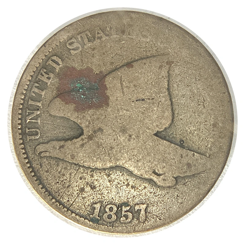 1857-Flying-Eagle-Cent-With-Hole