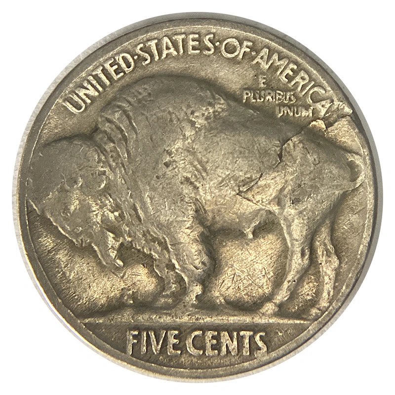 Circulated-1935-Buffalo-Nickel-With-Sizable-Lamination.