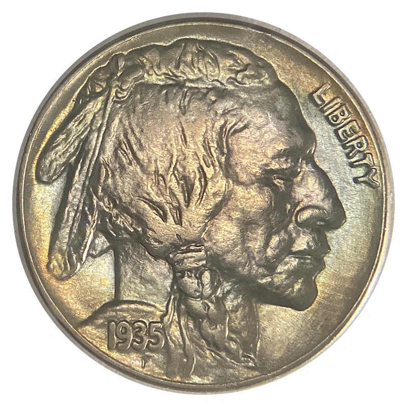 Bullseye-Toned-1935-Buffalo-Nickel,-Possible-DDO-001.
