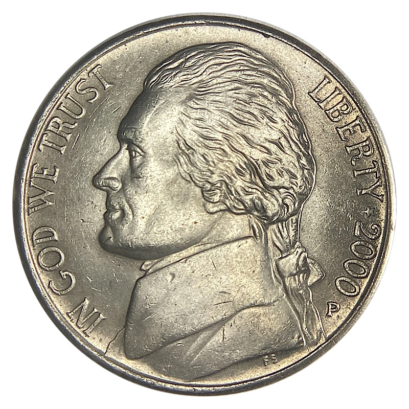 2000-P-Nickel-With-Concentric-Lathe-Lines-On-The-Reverse.