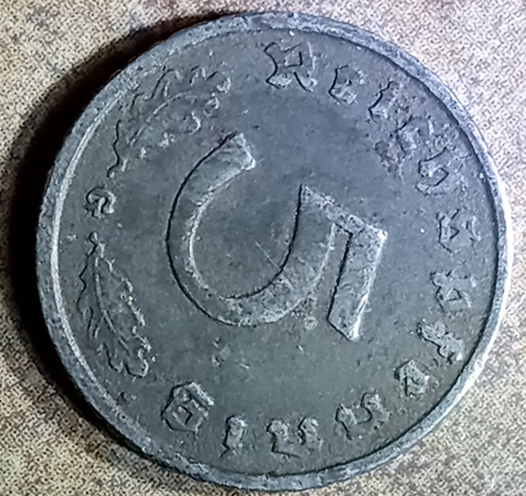 1944-German-Fenning-With-SS-Emblem