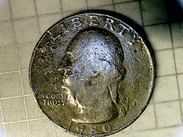 1980-P-Washington-Quarter...-Extra-Chunk-Of-Medal-On-Reverse?