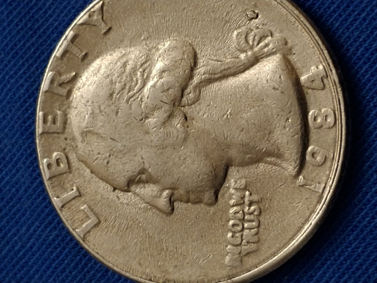 1984-US-Quarter,-Collar-Error-And-Old-Die?