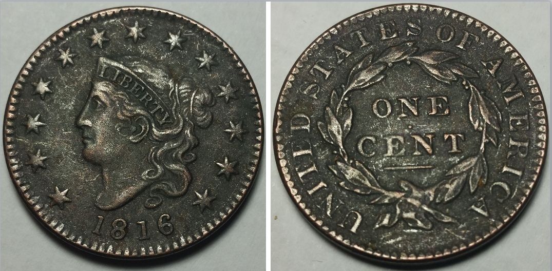 A-Complete-Type-And-Variety-Set-For-1816-US-Coins
