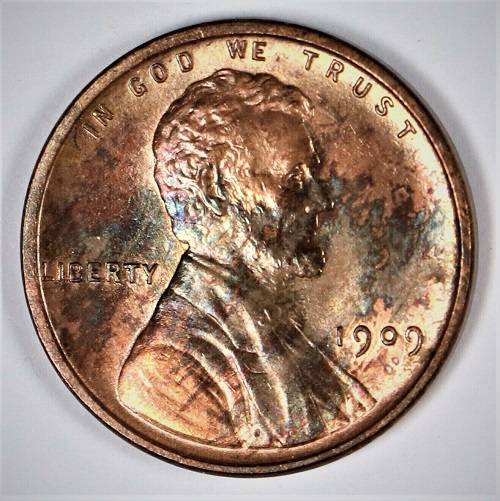 1909-VDB-Penny.--Toning-Or-Stain?
