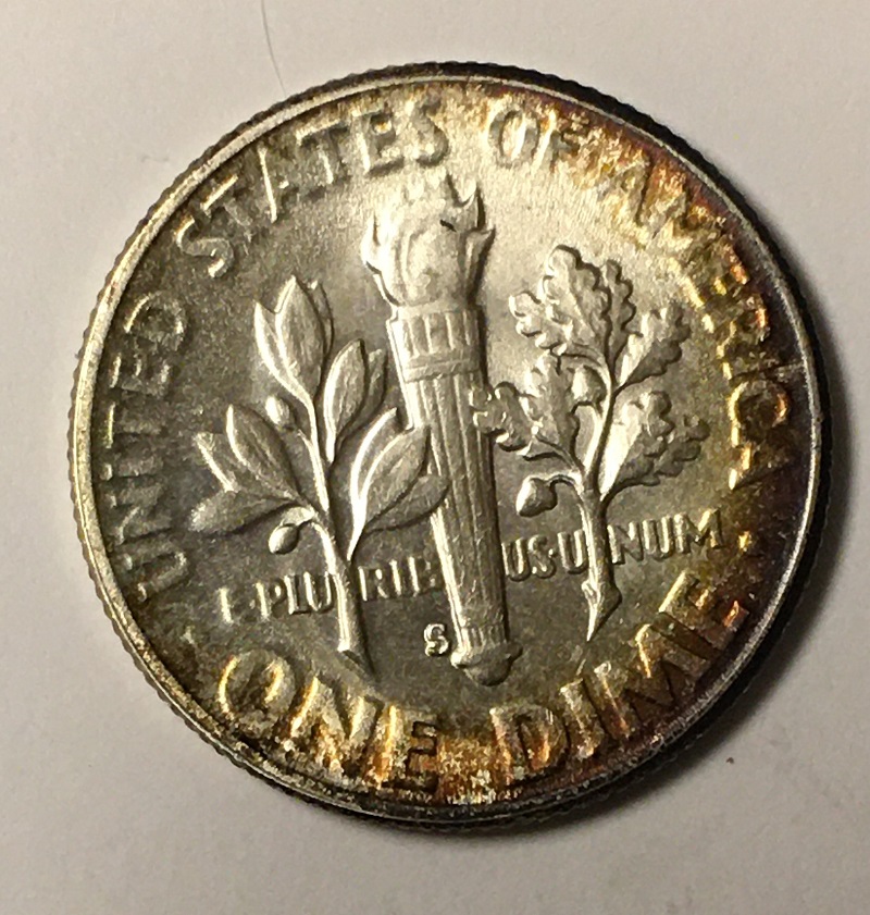 1955-S-Roosevelt-Dime.--Toned.--Grade-Worthy?