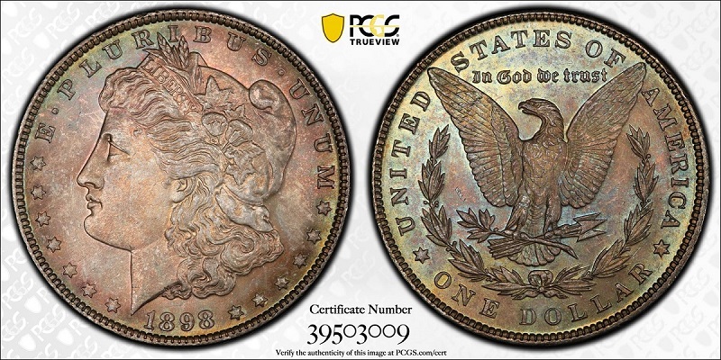 1898-Morgan-Dollar-Toned-Beautifully-Imo.--Grade/Comments