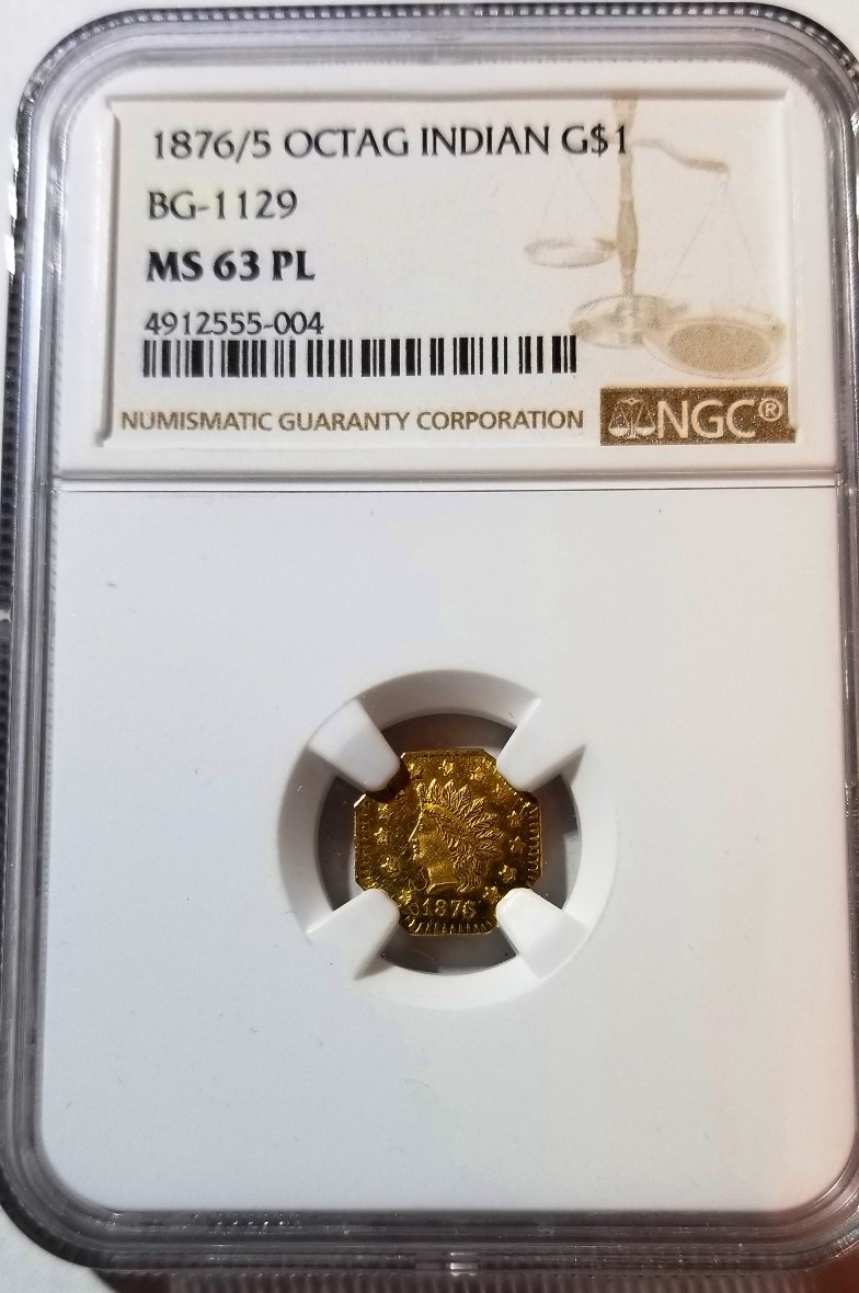 A-Pleasant-Surprise-From-NGC---MS-63-PL-1876/5-California-$1-Gold