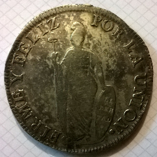 Spain-Philippines-8-Reales-F7-O-C/M-On-Peru-8-Reales-1833