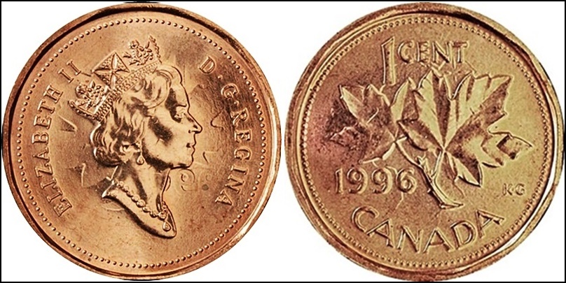 1996-1-Cent-With-Die-Clash-Both-Sides