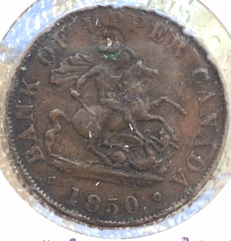 1850-Canada-Bank-Token-1/2-Penny