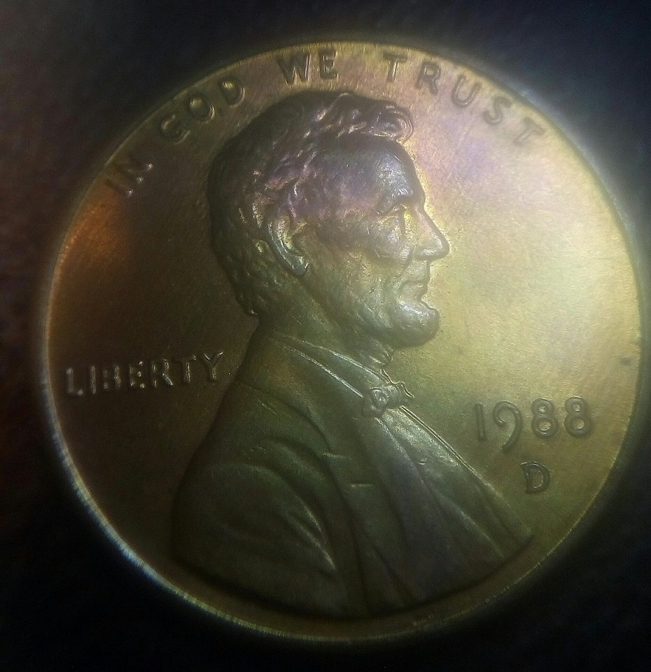 1988-D-Lincoln-Cent-With-The-Reverse-Side-RDV-006-?