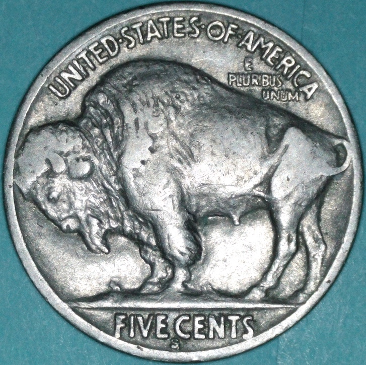 Buffalo-Nickel-1936-FS-501-RPM-Die-Marker-Looks-Like-Horiz-S-In-C-Cents