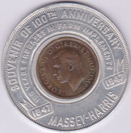 1847-1947-Massey-Harris-Encased-1947-Mortar-1-Cent