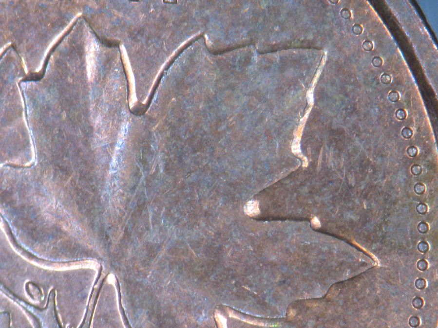 1994-Canadian-1-Cent---Strange-Doubling