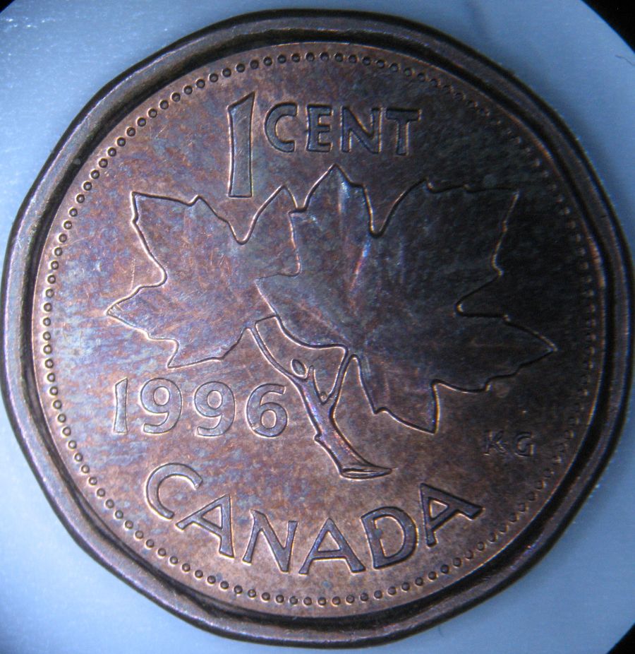 1996-Canadian-1-Cent-With-A-Very-Nice-Crown-Die-Chip