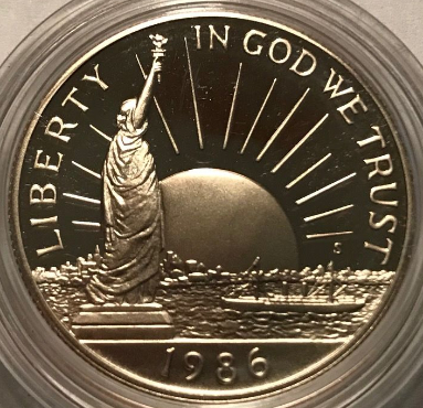 1986-Liberty-Silver-Dollar-And-Half-Dollar-Set...