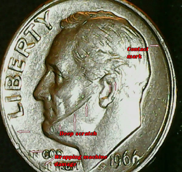 1966-No-Mint-Mark-Roosevelt-Clad-Dime---Spock-Ear